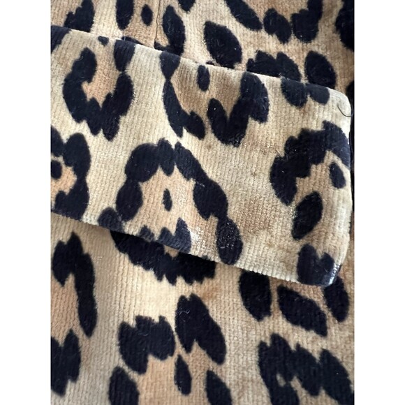 Vintage Women's Leopard Cheetah Print Plush Medium Length Over Coat Size Medium - Picture 12 of 16